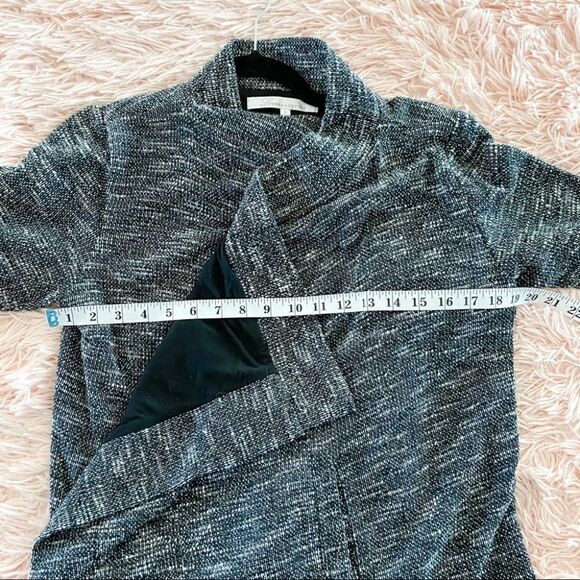 Lovers & Friends Marled Drape Cardigan in Black White Small - Picture 3 of 6